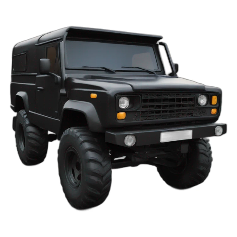 camioneta color negro 4x4 sticker