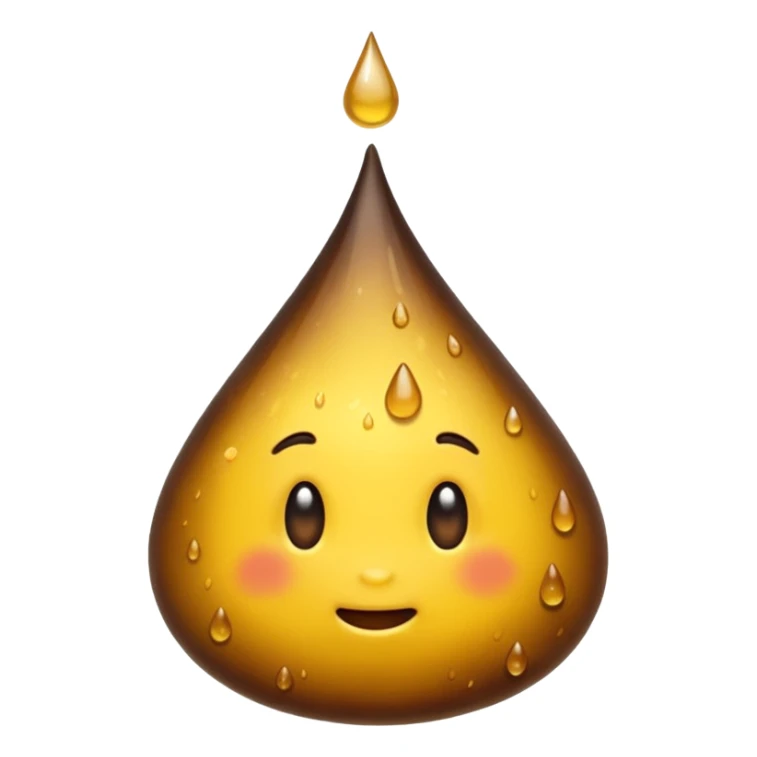 plain yellow drop and plain Pile of Poo  sticker