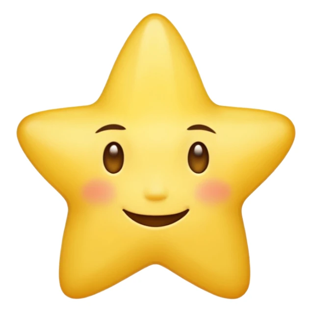 A star emoji smiling softly and eyes closed sticker