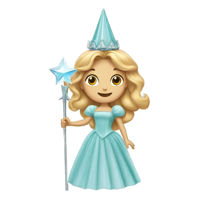 Glinda the good witch with wand sticker
