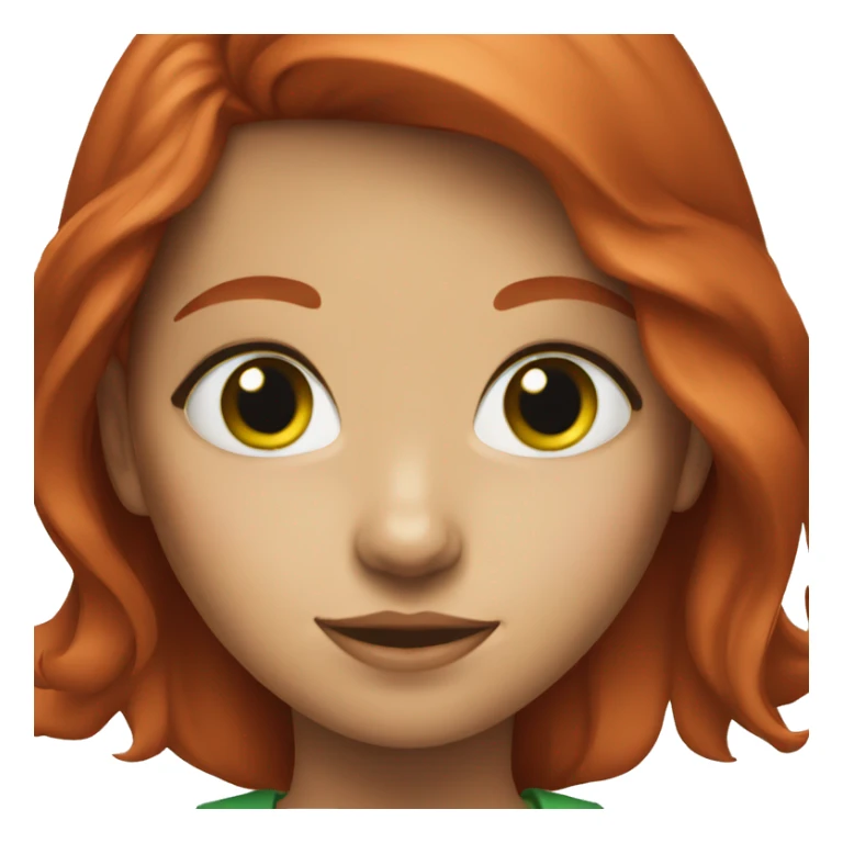 Red hair girl with green eyes  sticker
