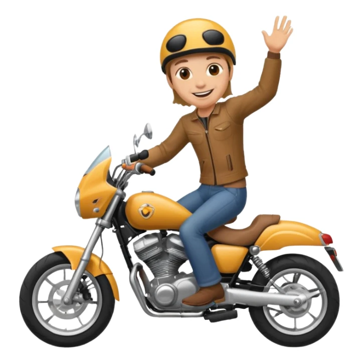 As un emojis de una persona levantando moto pirueta sticker