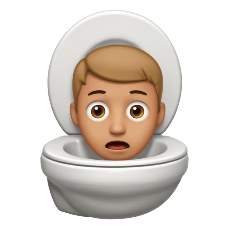 Random guys head sticking out of a toilet sticker