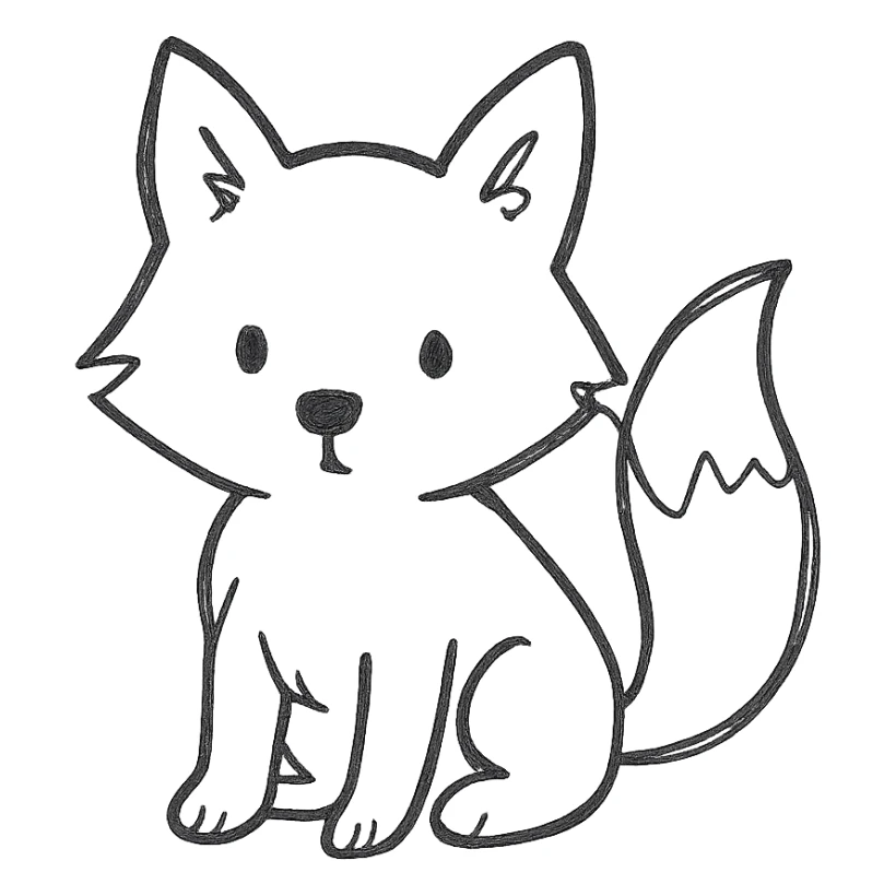 little fox sticker