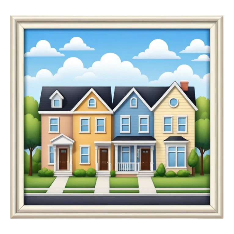 Suburban houses next to each other sticker