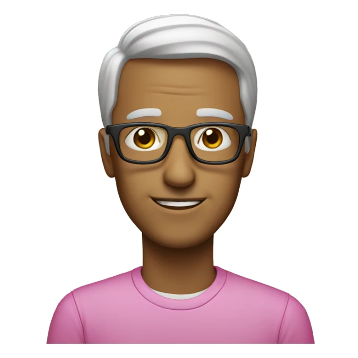 man in pink glasse sticker