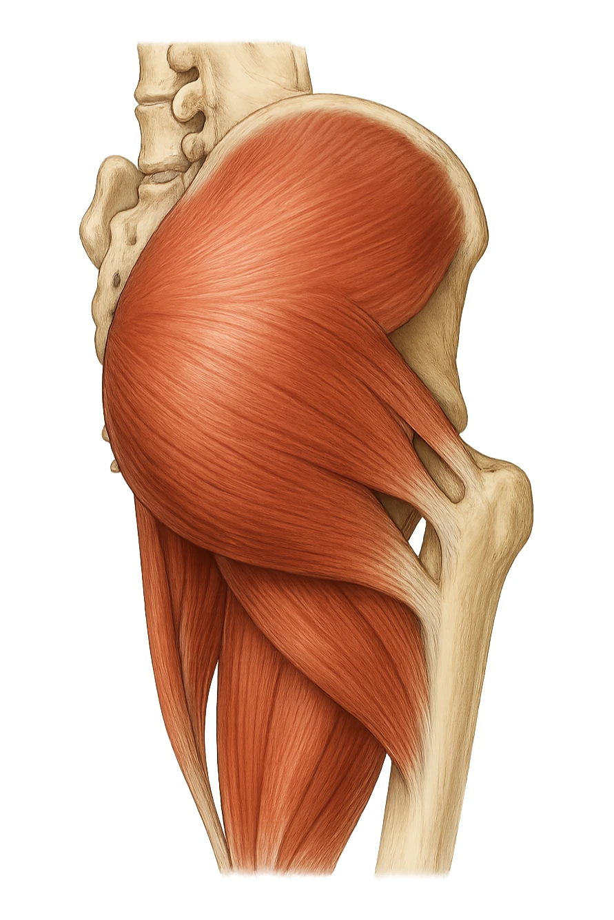 muscoli del gluteo senza scritte sticker