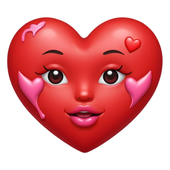 Cute heart with kisses sticker