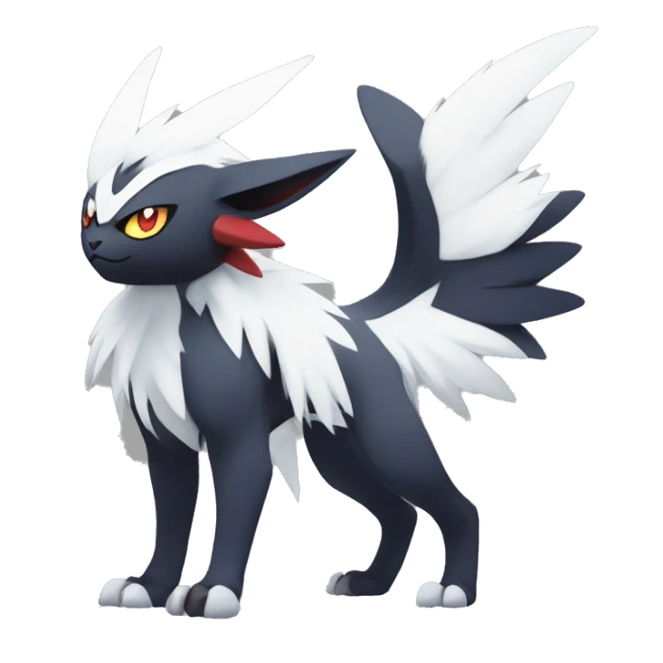 Edgy Cool Kawaii Litten-Absol-Pokémon Full Body sticker