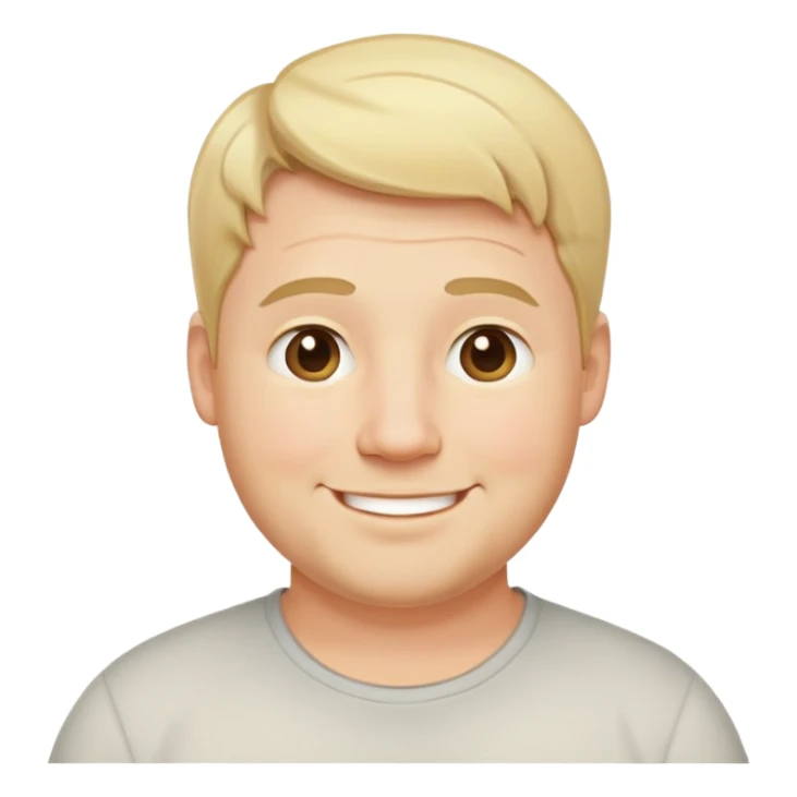 "- đàn ông
- 35 tuổi
- Da trắng
- Tóc vàng ngắn
- Cười mỉm, mặt mũm mĩm
" sticker