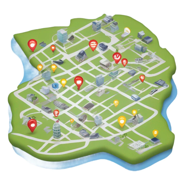 A map containing the road to business opportunities sticker