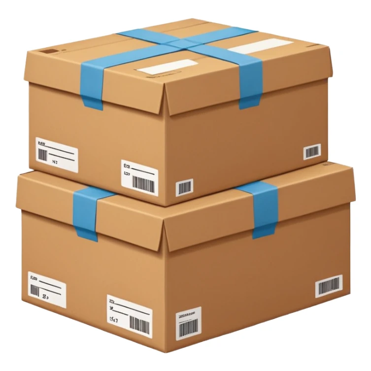 create a realistic emoji showing logistics in a efficent way sticker