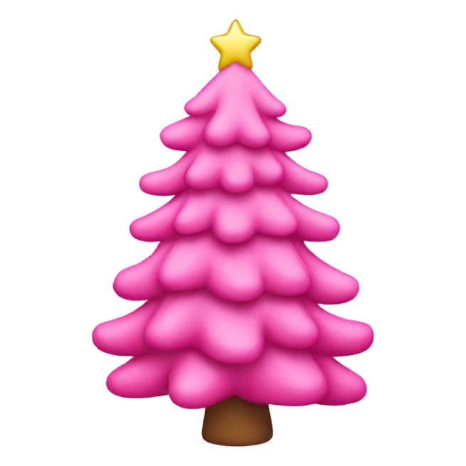 Pink Christmas tree sticker