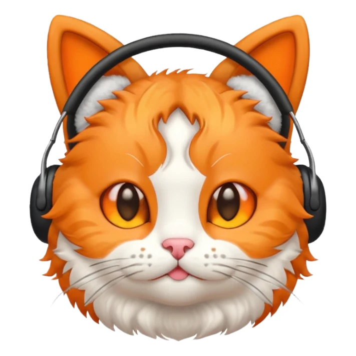 Gato con calentadoras de orejas sticker