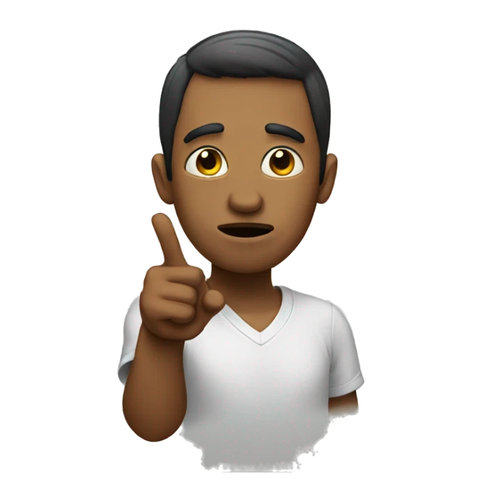 sad person pointing to himself sticker