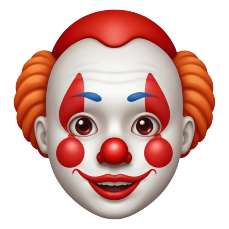 a person wearing a clown nose sticker