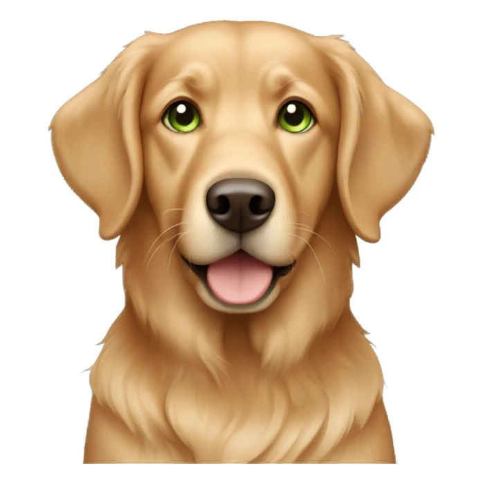 Light Brown retriever with green eyes sticker