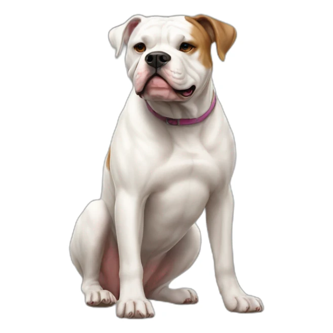 Full body American bulldog sticker