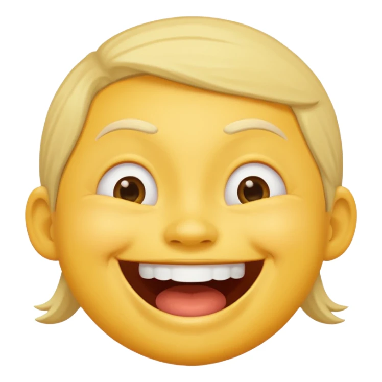 Kahkaha yuvarlak yüz sarı sticker