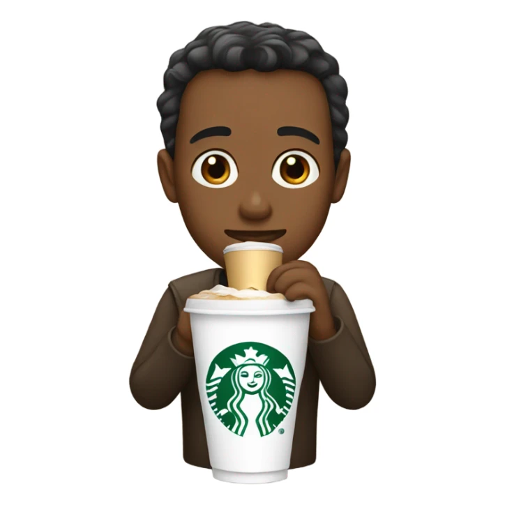 Drinking Starbucks sticker