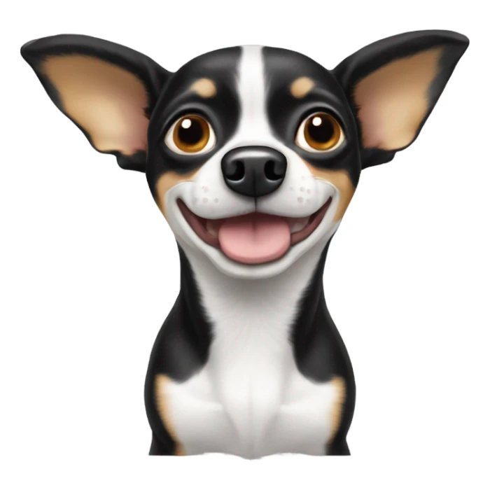 Black and white chihuahua wiener dog sticker