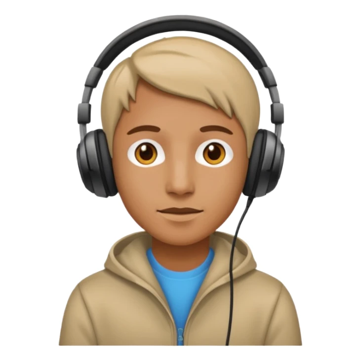 headphones for private listening person sticker