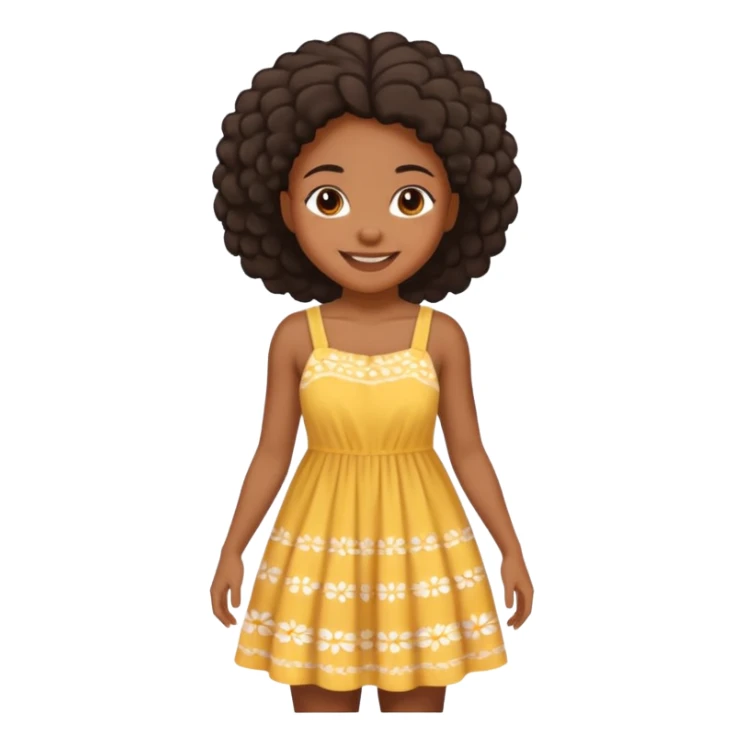 Black girl with sundress sticker