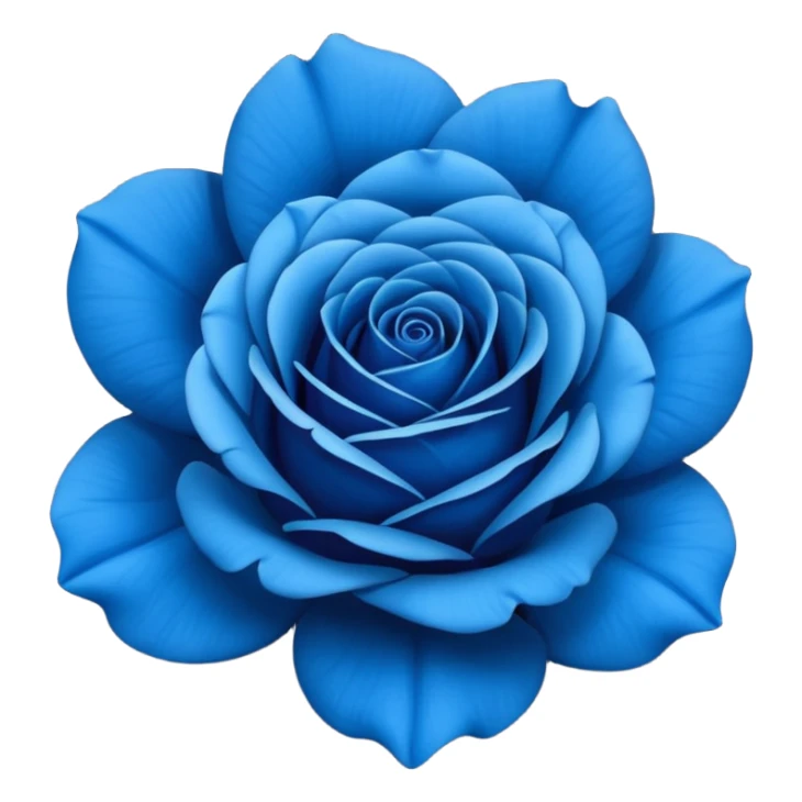 rose shape flower, no stem, now make it a vibrant and bold and darr shade of blue sticker
