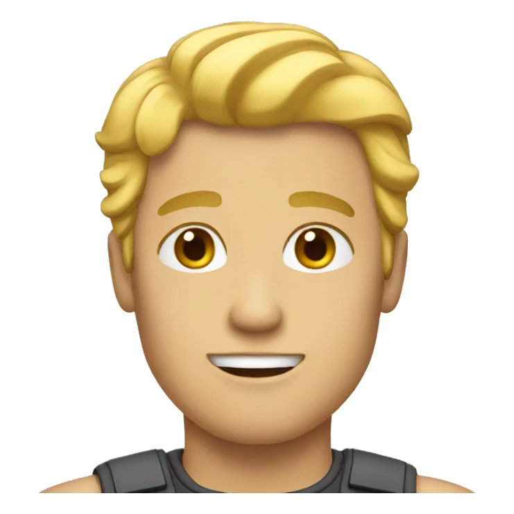 A man with blond hair sticker