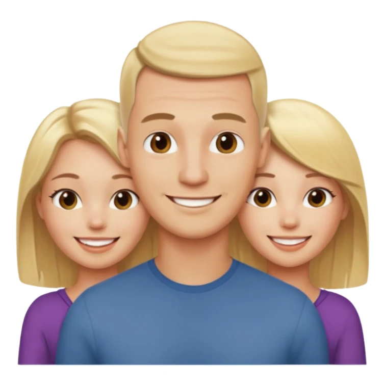 Two blonde women and a man with skin head  sticker