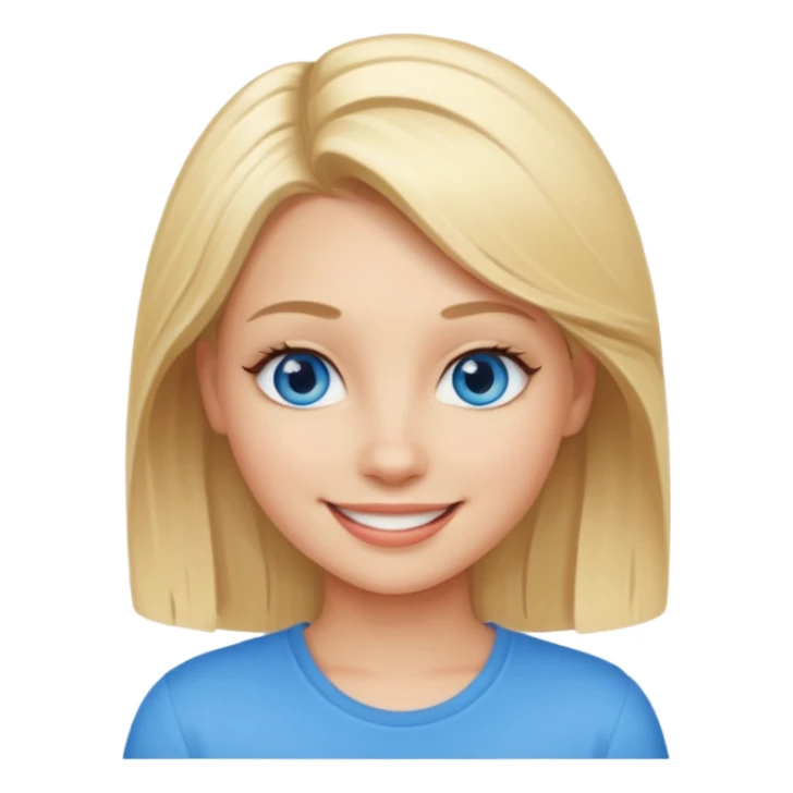 Aesthetic blonde Beautiful girl Cool smile sticker