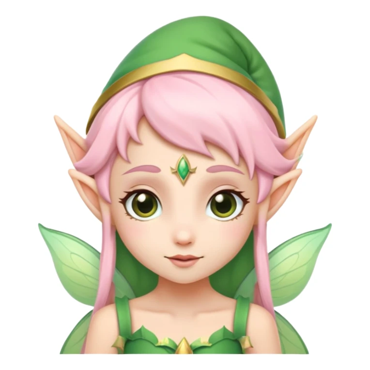 Fairy elf soft green and soft pink colour  sticker