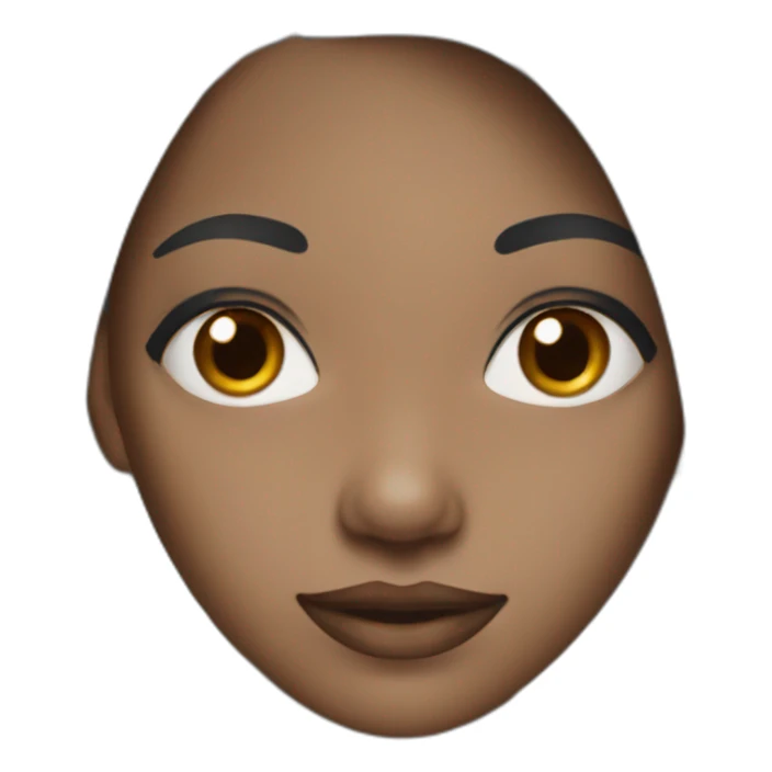 black asian woman with blue eyes sticker
