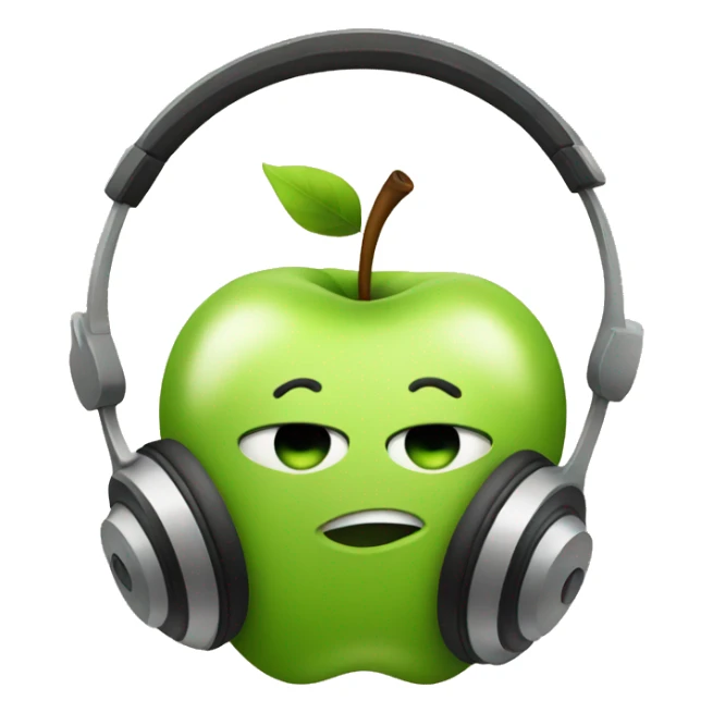 Apple listening to music sticker
