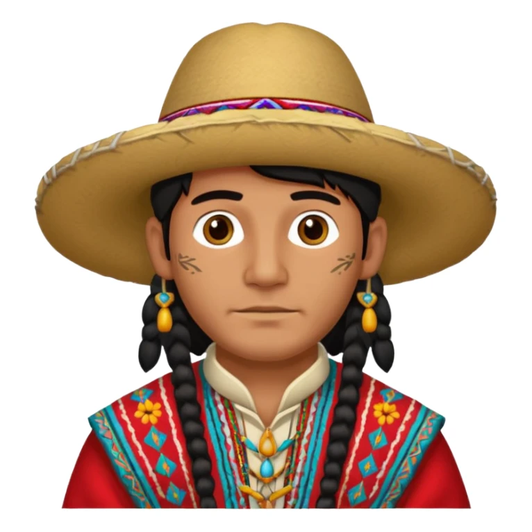 andean man with andean details sticker
