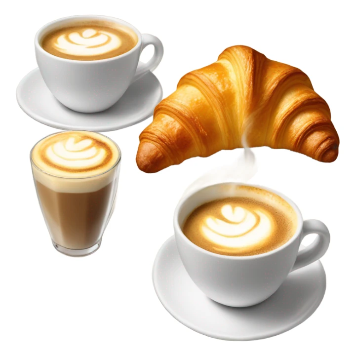 hot cappuccino's and croissants  sticker