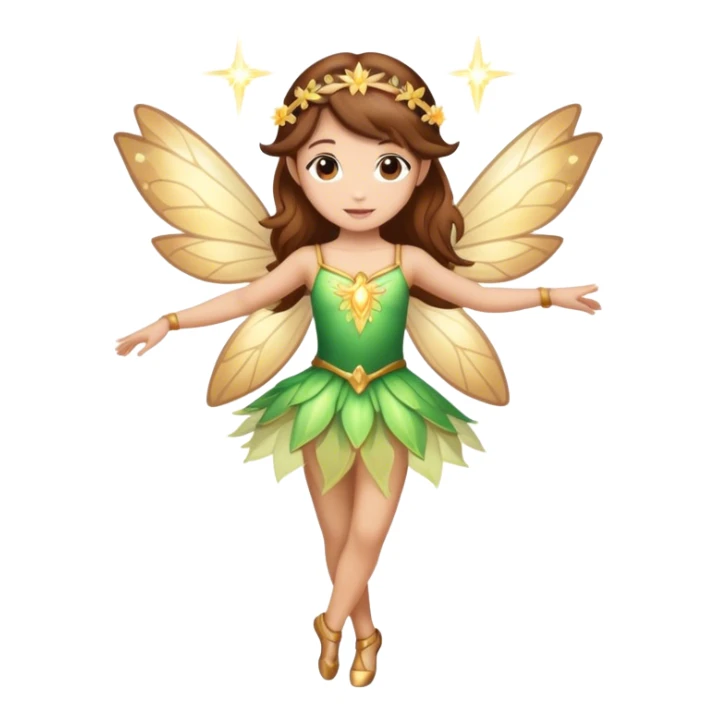 Brown hair fairy dancer sticker