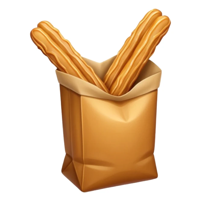 Des churros au caramel dans un sac en papier sticker