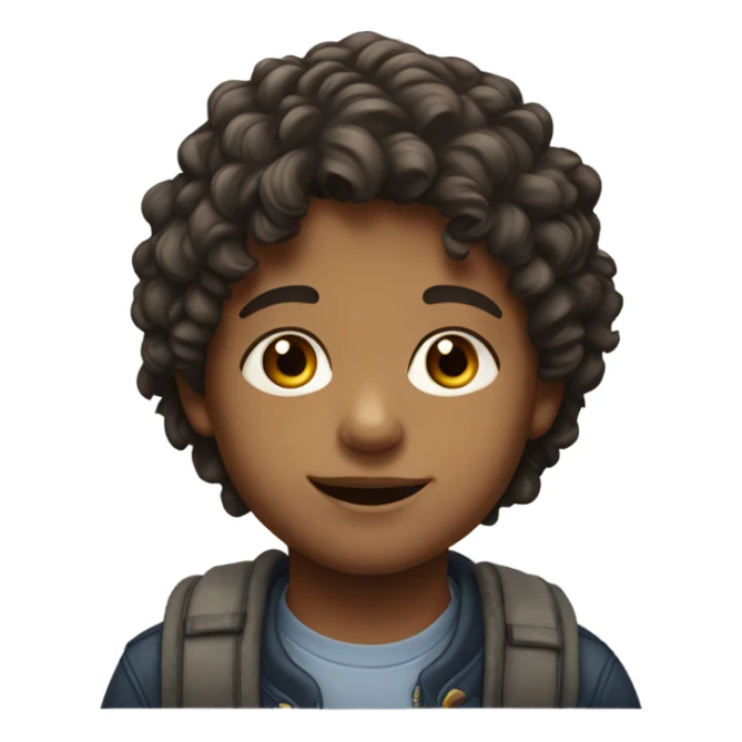 realistic portrait of a boy sticker