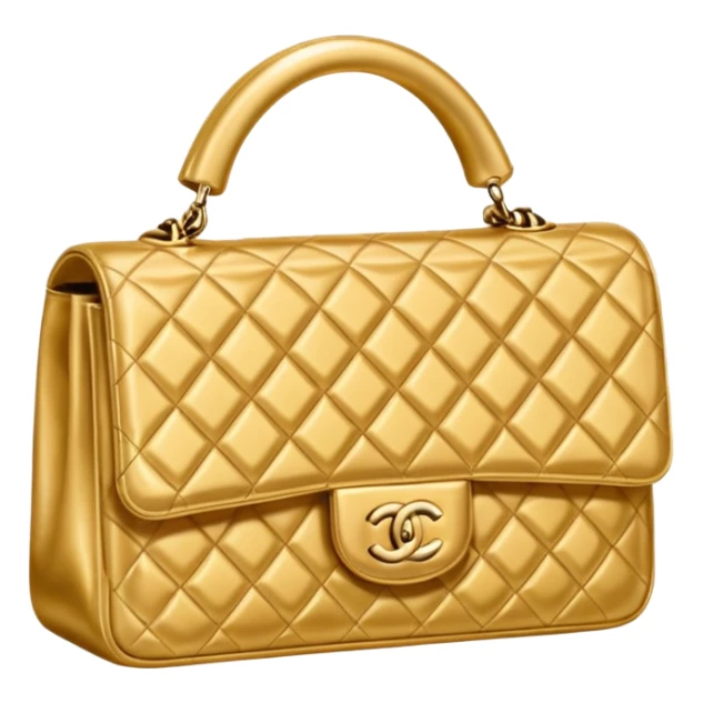 chanel gold color bag sticker