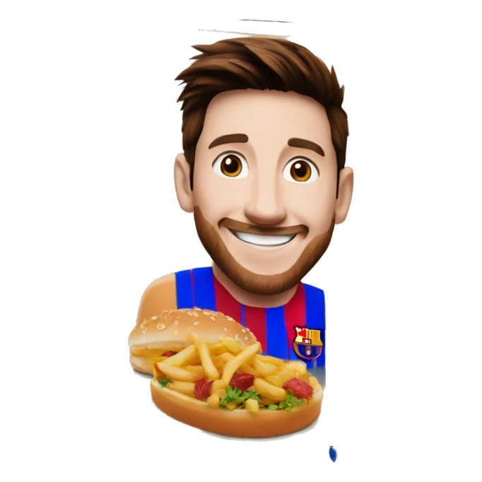 Happy meal box with an messi picture on it sticker