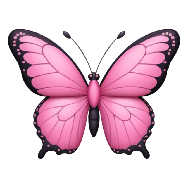 🦋 this emoji in pink in small size in emoji size sticker
