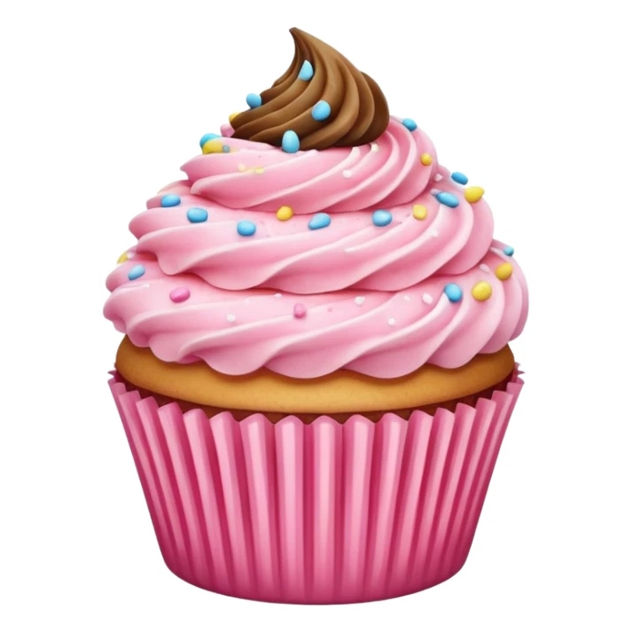 Cupcake with pink icing sticker
