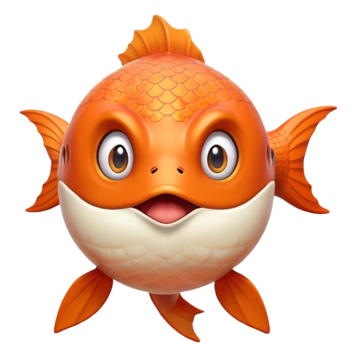 Magikarp Pokémon with a surprised face sticker