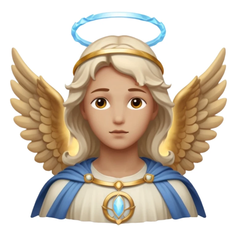 Aesthetic biblical face covered archangel sticker