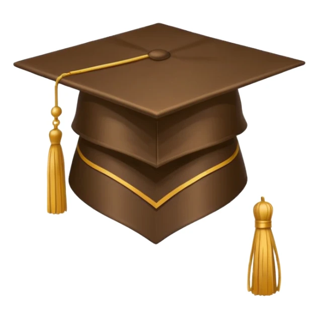 I want a brown graduation cap with 2025 on the tassel  sticker