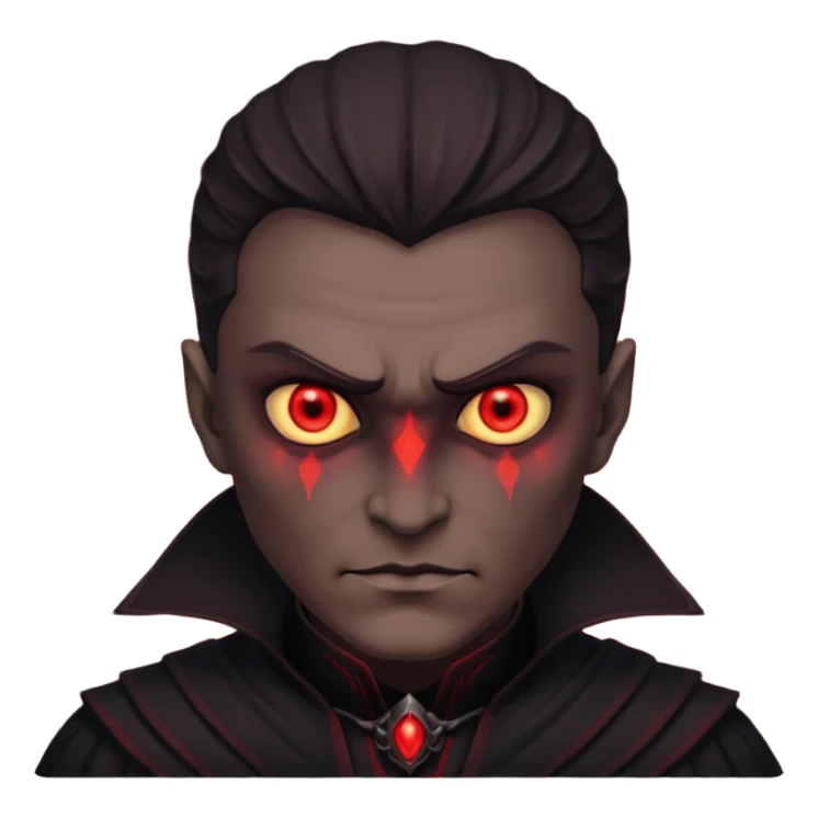 Evil, shadowie Male lord with Red glowing eyes and  sticker