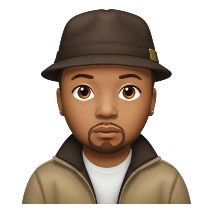 Timbaland with dark brown hair sticker
