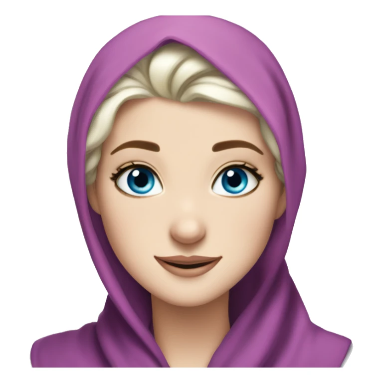 Hijabi elsa princess freckless blue eyes sticker