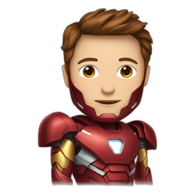 Elon musk wearing iron man suit sticker